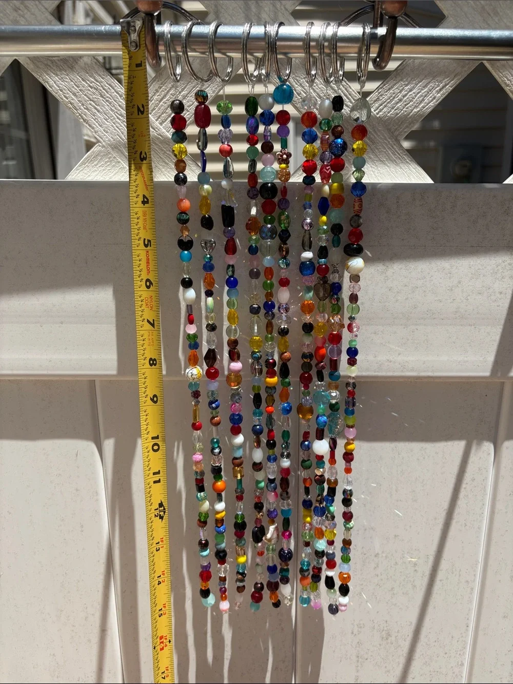 Ten strands that are 16 inches long made with glass & crystal beads - Picture 3 of 3
